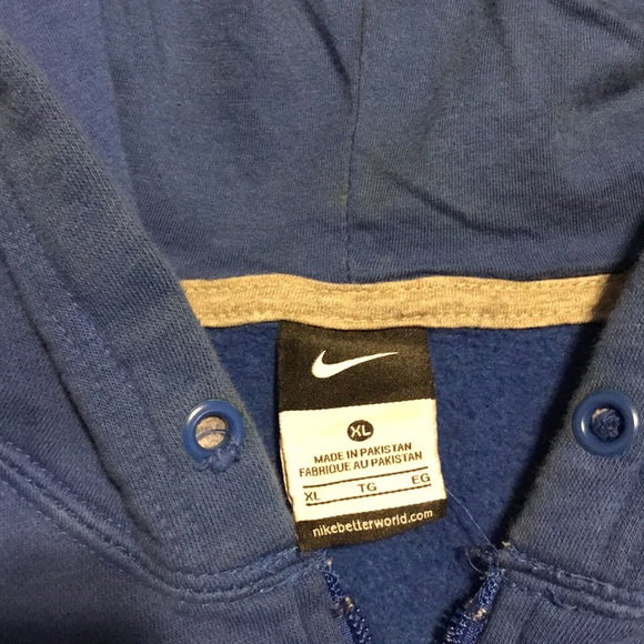 Used Blue Nike Hoodie Size Xl - Picture 2 of 3
